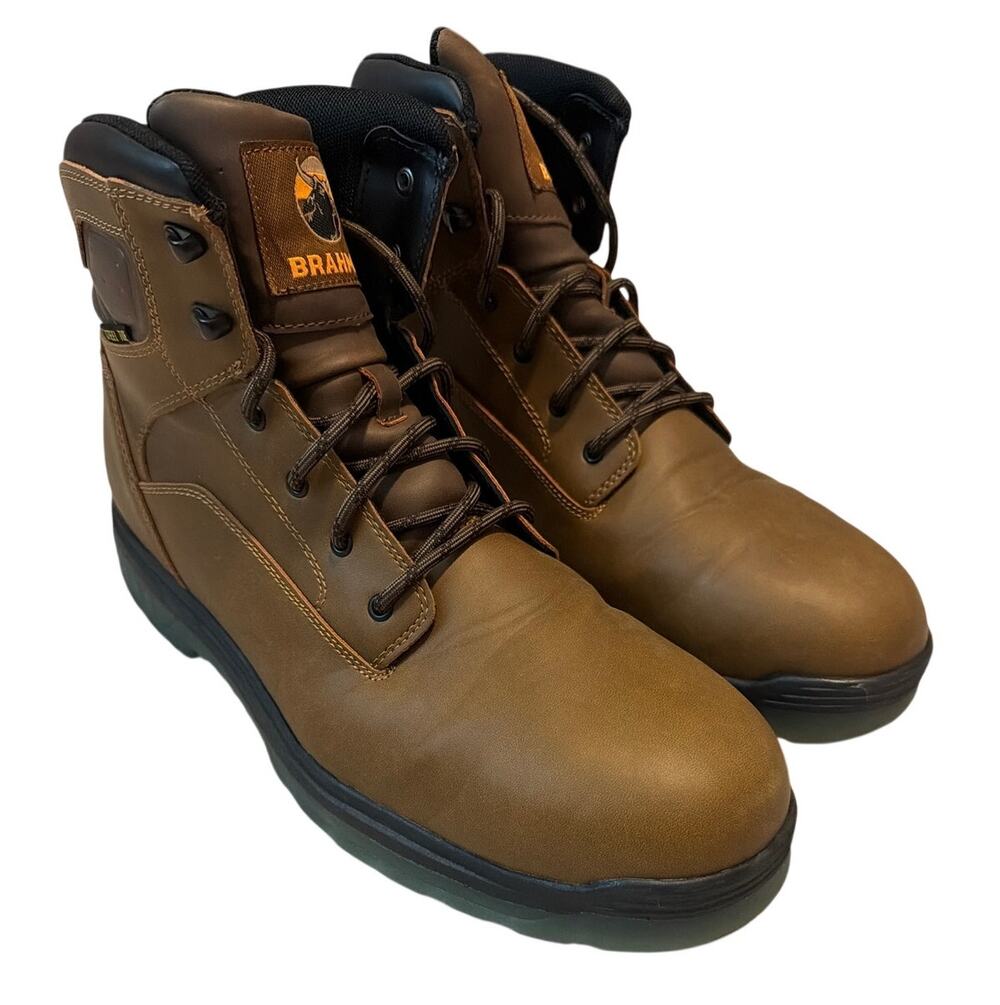 Brahma Men's Combustion 6" Steel Toe Work Boots Tan Brown - Size 13